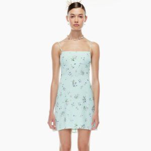Aritzia Sunday Best Light Teal Jackson Dress Spaghetti-strap mini dress size S